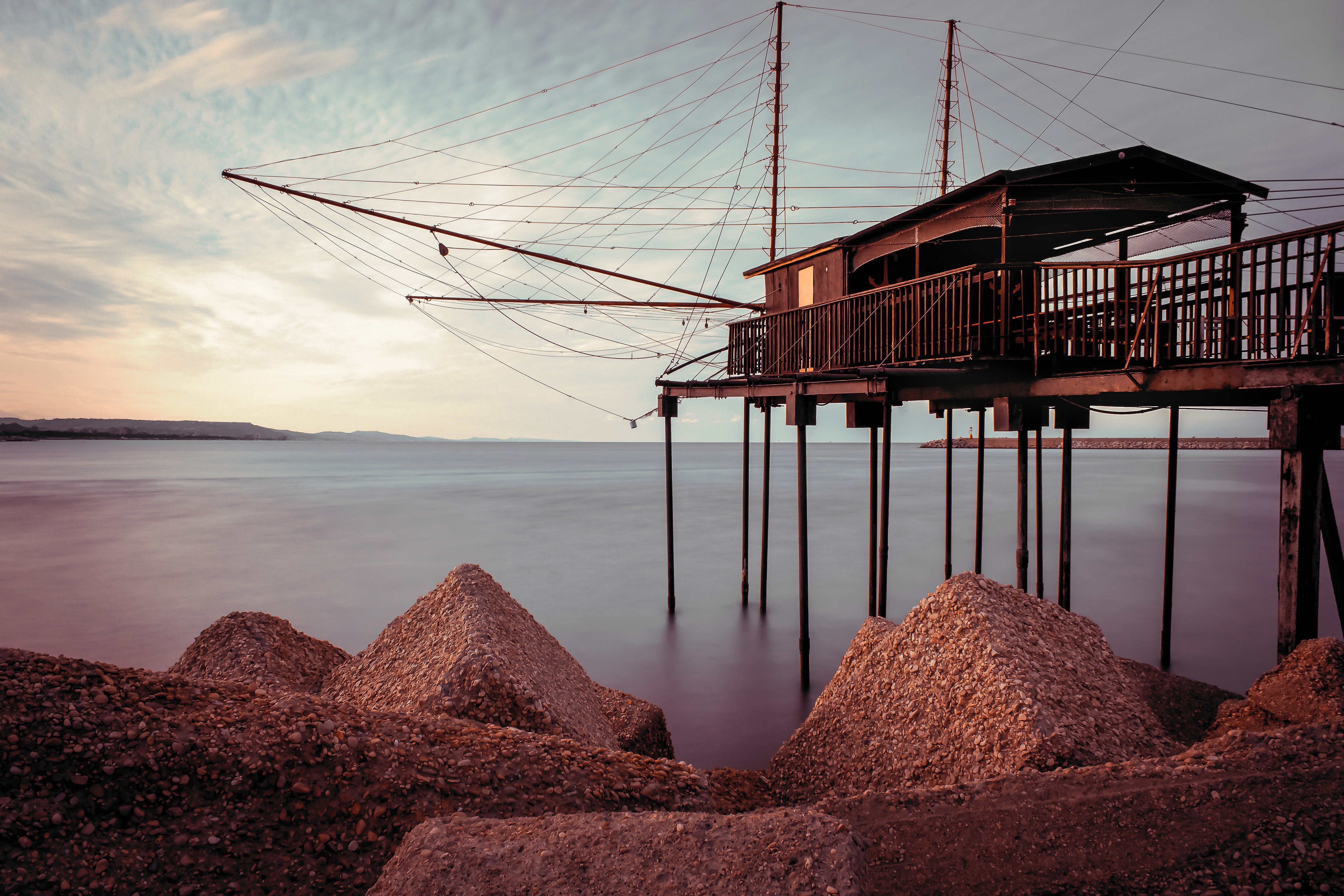 Trabocco, traditional fishing machine on the Abruzzo coast